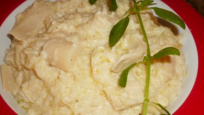 risoto de palmito com queijo